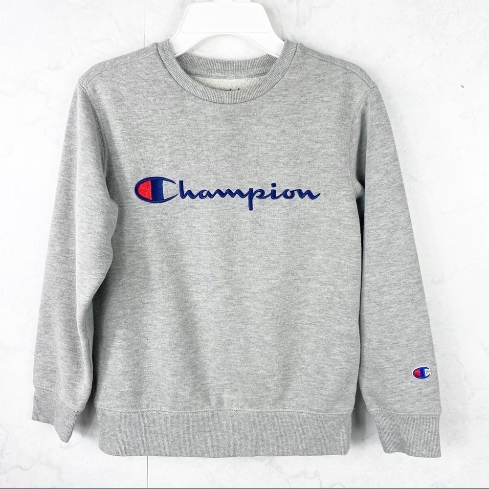 [Champion] Powerblend Fleece Logo Crewneck